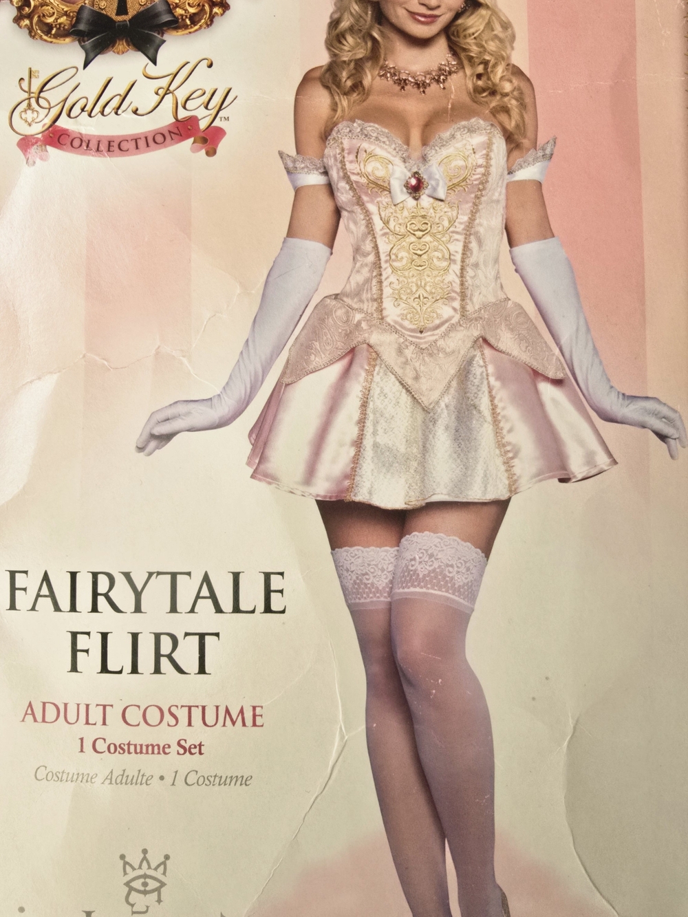 InCharacter Fairytale Flirt Gold Key Pink Princess Costume XL Adult